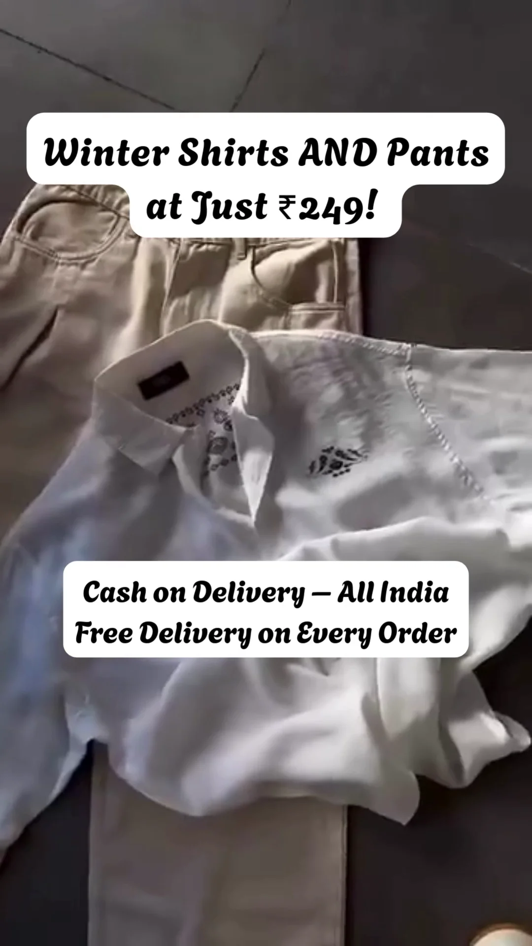 Men's Winter Shirt Pant Combo Stylish Warm Casual Daily Wear